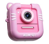 Suoumwa Child 1080P Mini Digital Camera for Kids Thermal Printing Instant Printing MP3 Video 32G Memory Card Included Pink