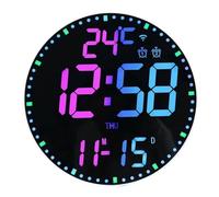 Suoumwa Digital Electronic Calendar Wall Clock for Living Room Decoration, Colorful Intelligent Wall Hanging Clocks, Model A