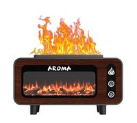 Suoumwa Flame Color Aroma Diffuser 7 Flame Waterless Auto Off Essential Oil Humidifier for Bedroom,Yoga Gym A