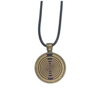 Suoumwa Golden Plated Energy Disc Pendant Necklace Lakhovsky MWO Multi-Wave Oscillator Balance Energy C