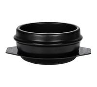 Suoumwa Korean Stone Bowl withTray Ceramic Hot Pot forRice Cake Soybean Paste Soup, Samgyetang