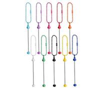 Suoumwa Label Hand Tag Connector Candy Color Bead Chain Beaded Key Rod Kit DIY Production Personalized Bag Key Chain Pendant DIY Necklace Jewelry Making DIY Beadable Keychain