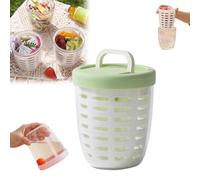 Suoumwa Leak-Proof Fruit Cup with Strainer Protable Salad Container Includes Fork Sealed Leak-Proof Salad Box B