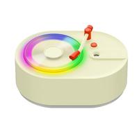 Suoumwa Mini USB Portable Retro Record Player Cool Mist Air Humidifier Essential Oil Aroma Diffuser with Led