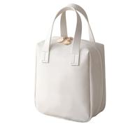 Suoumwa Miss Cosmetics Storage Bag Portable Skincare Bag for Traveling Waterproof PU Leather