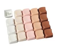 Suoumwa Mixed Color Cute Cat Head PBT Keycaps 20PCS for Mechanical Keyboard for Switches
