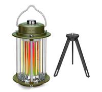 Suoumwa Outdoor Waterproof Flashlight Handheld Portable LED Camping Light 3 Color Light Source USB Rechargeable Lantern