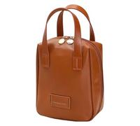 Suoumwa Portable Cosmetic Bag Waterproof PU Leather Travel Toiletries Storage Bag Skin Care Cosmetic Organizer
