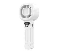 Suoumwa Portable Handheld Fan,Personal Fan with Digital Display,3 Wind Speeds,3000mAh Battery USB Rechargeable White