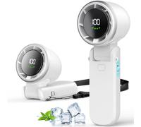 Suoumwa Portable Handheld Turbo Fan,Stepless 100Gear Wind Rechargeable Personal Hand Fan,5000mAh for Outdoor/Indoor Activities,A