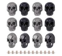 Suoumwa Punk Skull Head Stud Rivet Skull Decorative Buckle Studs Skull Screw Back Rivets