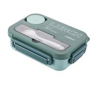 Suoumwa Students Office Bento Box Divided Division Lunch Containers with Fork and Spoon A