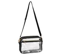 Suoumwa Toiletry Pouch Waterproof PVC Clear Women Handbag Zipper Shoulder Crossbody Small Portable Travel Stadium Bag