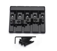 Suoumwa Vintage Style Fixed Bridge for 4 String Guitar- 82.3 X 63.5 mm Bottom String Socket 19 mm Space Black