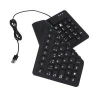 Suoumwa Waterproof Dustproof Quiet 108 Keys Spanish Keyboard Portable Foldable Silicone Keyboard for Office Laptops Computers