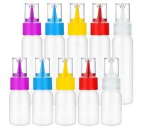 suoundey 10pcs Squeeze Writer Bottles 30ml/60ml Plastic Icing Bottles Small Easy Squeeze Bottle 1 And 2 Ounce For Cakes Cookie Decorating, Food Coloring, Food DIY & Ice Cream Decoration