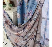 SUOUO Double-Sided Patterned Vintage Floral Blackout Curtains 96 Inches