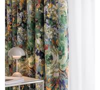 SUOUO Floral Curtains for Bedroom Pattern Dark Green Vintage Painting Flower Blackout Window Drapes Room Darkening for Living Room 84 inches Long 2 Panels
