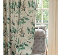 SUOUO Vintage Floral Blackout Curtains for Bedroom 84 inches Long Patterned Grey Green Leaf Room Darkening Window Drapes for Living Room 2 Panels