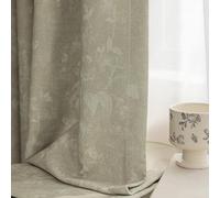 SUOUO Vintage Floral Blackout Curtains for Bedroom 84 inches Long Patterned Yellow Brown Room Darkening Window Drapes for Living Room 2 Panels