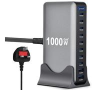 Suoxiom 1000W USB C Charger Station,10-Port GaN Desktop Charger Block, Fast Charging Station Hub with PD 100W Laptop Charger Plug Support PPS Compatible with MacBook Pro/Air, iPhone/Galaxy Series