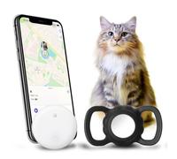 Suoxiom Cat Tracker, GPS Tracker for Cats, Cat Location Tracker with Holder, No Monthly Fee, Compatible with Apple Airtag Find My (iOS Only),Anti-Lost Tracking Device for Pets, Luggage, Bags