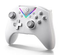 Suoxiom Controller Wireless mit 7 RGB Licht, Gaming Controller mit Hall Joystick & Trigger, Bluetooth Kompatibel mit PC/Switch/Handy/Tablet - Schwarz