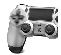 Suoxiom Wireless Controller for PS4, Game Controller for P4/Slim/Pro/PC, Bluetooth Gamepad Joystick with Vibration Touch Panel, Upgraded Six-Axis Sensor, 3.5mm Audio Jack (Silver)