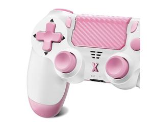 Suoxiom Wireless Controller für PS-4,Game Controller Kompatibel mit PS-4/Pro/Slim,Bluetooth Gamepad Joystick, 1000-mAh-Akku, 3,5-mm-Audiobuchse und Turbo-Funktion (PINK)