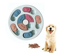 SUOXU Dog Puzzle Treat Dispenser Toy - Interactive Training IQ Bowl for Slow Feeding (Blue)