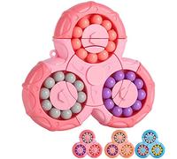 SUOXU Magic Bean Rotating Cube -Creative Finger Cube jigsaw Puzzle Toy,Handheld Spinner Decompression Toy Magic Cube Ball Game,Gift for Kids age 3 Above Birthday Stocking Fillers