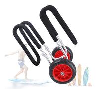 SUP Cart Standup Paddle Board Surfboard Trolley Carrier Aluminum Cart,with Safety Belt,4 Snap, for Moving Surfboards, Wooden Boards, Metal Kayaks, Canoes, Large Longboards,17.72x18.11x25.98 Inch