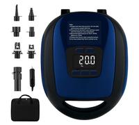 Sup Electric Pump,20psi Electric Paddle Board Pump with 5 Nozzles,Smart Inflation Auto-Off, Digital Adjustable LCD Function,12V Electric Pumpe for Sup and Inflatable Kayaks (Dark Blue)