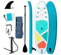 SUP Inflatable Stand Up Paddle Board, 10'4" x 31" x 6" Ultra-Light Paddleboard with Accessories for Adult Fishing Yoga Surfing, Fins, Adjustable Paddle, Pump, Backpack, Leash