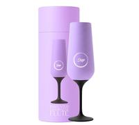 SUP Insulated Champagne Flute with Stem, Stainless Steel Champagne Glass & Prosecco Tumbler, 250ml Capacity - Soft Lilac Purple