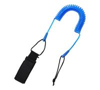 SUP Leash 10 ft Stand Up Paddle Accessories - Safety Lead for Surfboard & Kayak, 5 mm Surf Lead, Blue, Adjustable Foot Strap for Standup Paddle Board Accessories