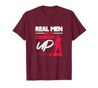 SUP Paddle Board Paddleboarding Real Men Do It Standing Up T-Shirt, Men, Burgundy, 3X-Large