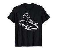 Sup Paddleboard Retro Badge Mountain Lake Scenery Graphic T-Shirt