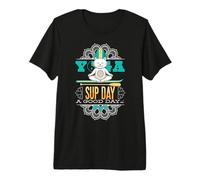 SUP Surfing Stand Up Paddle Paddling Cat Yoga supboard Premium T-Shirt
