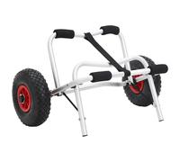 SUP trolley Foldable Aluminium Black/Silver Foam 25cm Wheels 45kg 67x46x55 Pro