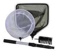 Supa 4 in 1 Pond Care Cleaning Kit Including Telescopic Pole, Skimmer Net, Catch/Landing Net & Cleaning Brush