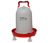 Supa Deluxe Heavy Duty Poultry Water Drinker, 12 Litre Premium Quality Drinker, Red and White, Made In The UK