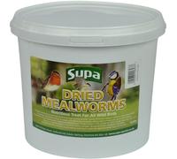 Supa Dried Mealworms for Wild Birds, 3 Litre Bucket, High Energy Protein Rich Treat For Garden Birds, Attract More Birds To Your Garden, Quality Wild Bird Food.