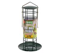 Supa Fat Ball Feeder & Tray Is Designed To Hold Both Netted And Un-netted Fat Balls. The Tray Acts Both As A Feeding Station And Also Stops Food From