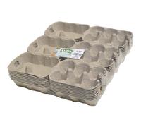Supa Half Dozen Egg Boxes x 24-Pieces, Traditional Fibre Egg Box, 100% Recyclable and Biodegradable. Packs are Designed to Take Chicken Eggs from Sma