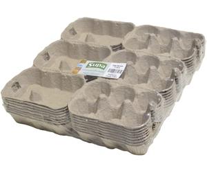 Supa Half Dozen Egg Boxes x 24-Pieces, Traditional Fibre Egg Box, 100% Recyclable and Biodegradable. Packs are Designed to Take Chicken Eggs from Small to Extra Large.