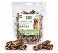 Supa Paws 1Kg Buffalo Beef Tripe for Dog, 100% Natural Air Dried Dog Chews, High Protein & Low Fat Beef Sticks Pet Treats Good for Teeth and Gums Dog Treats Snacks Breeds & Size