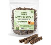 Supa Paws 2Kg Buffalo Beef Tripe for Dog, 100% Natural Air Dried Dog Chews, High Protein & Low Fat Beef Sticks Pet Treats Good for Teeth and Gums Dog Treats Snacks Breeds & Size