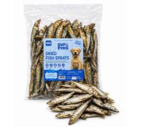 Supa Paws Premium 1Kg Fish Sprats for Dog Treats 100% Natural Air Dried Fish Treat for Dog with Omega 3 Hypoallergenic Cat Food Grain Free Pet Treat Low Fat Dog Snacks Suitable for Cat Puppy 1000g