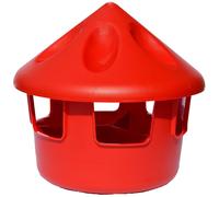 Supa Poultry Feed and Grit Station, Heavy Duty Durable Plastic Food & Grit Station, Anti Perching Conical Shape Top, Made in the UK